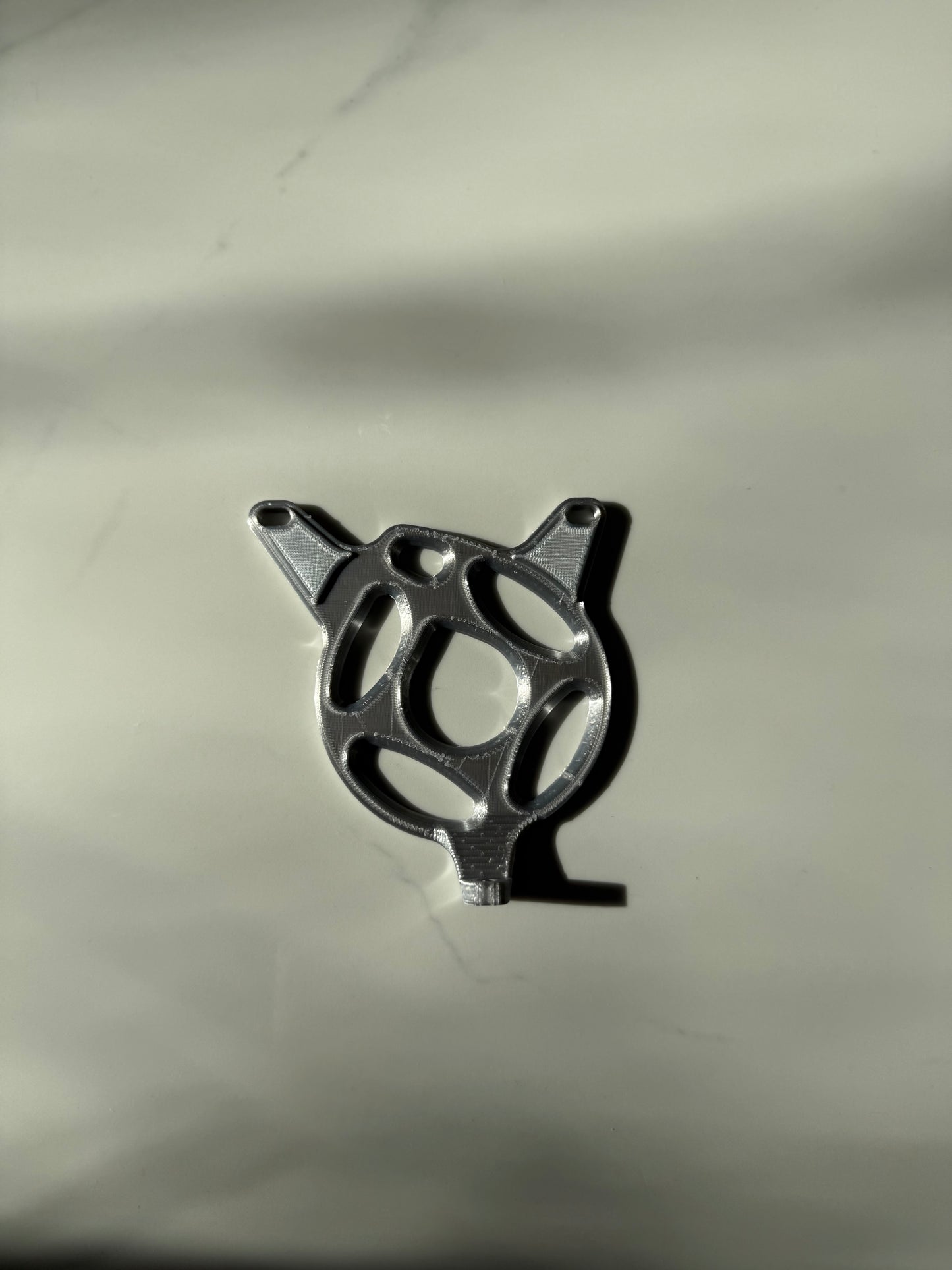 Silver 3d Printed Tuttio Motor Cover