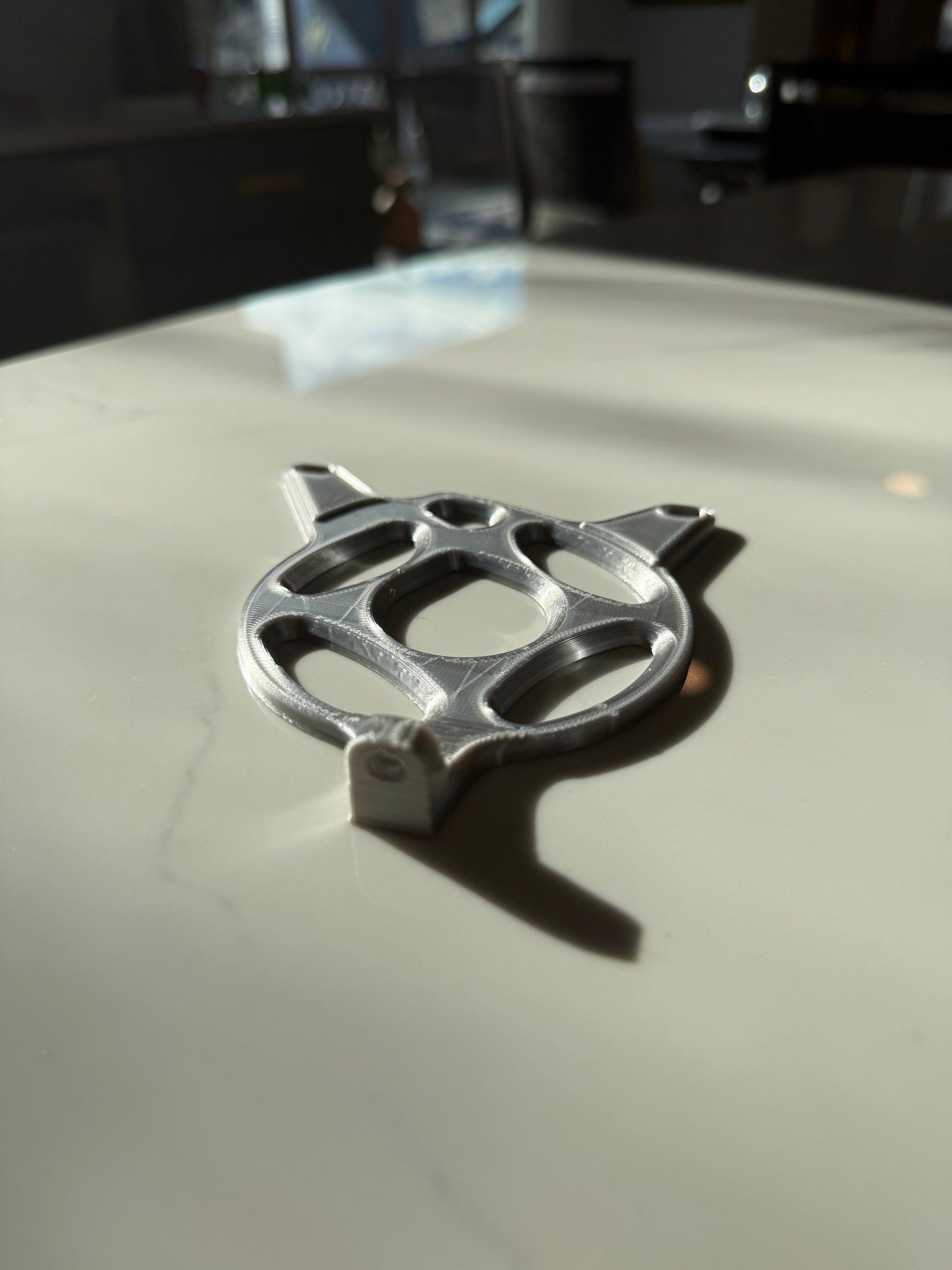 Silver 3d Printed Tuttio Motor Cover